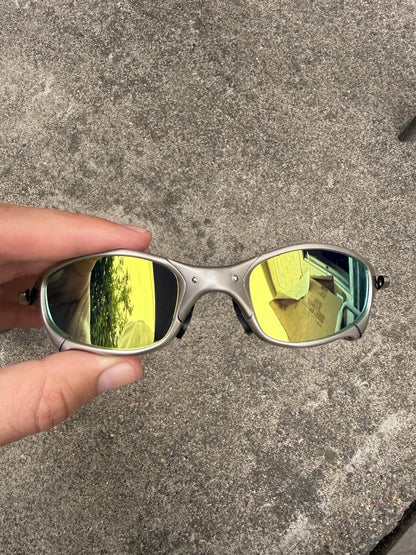 Juliet X-Metal Sunglasses, Lime Polarized lenses