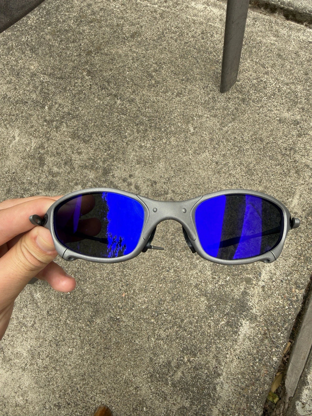 Juliet X-Metal Sunglasses, Blue Polarized lenses