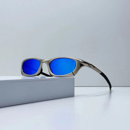 Mag 4, Blue Polarized lenses, Silver frame