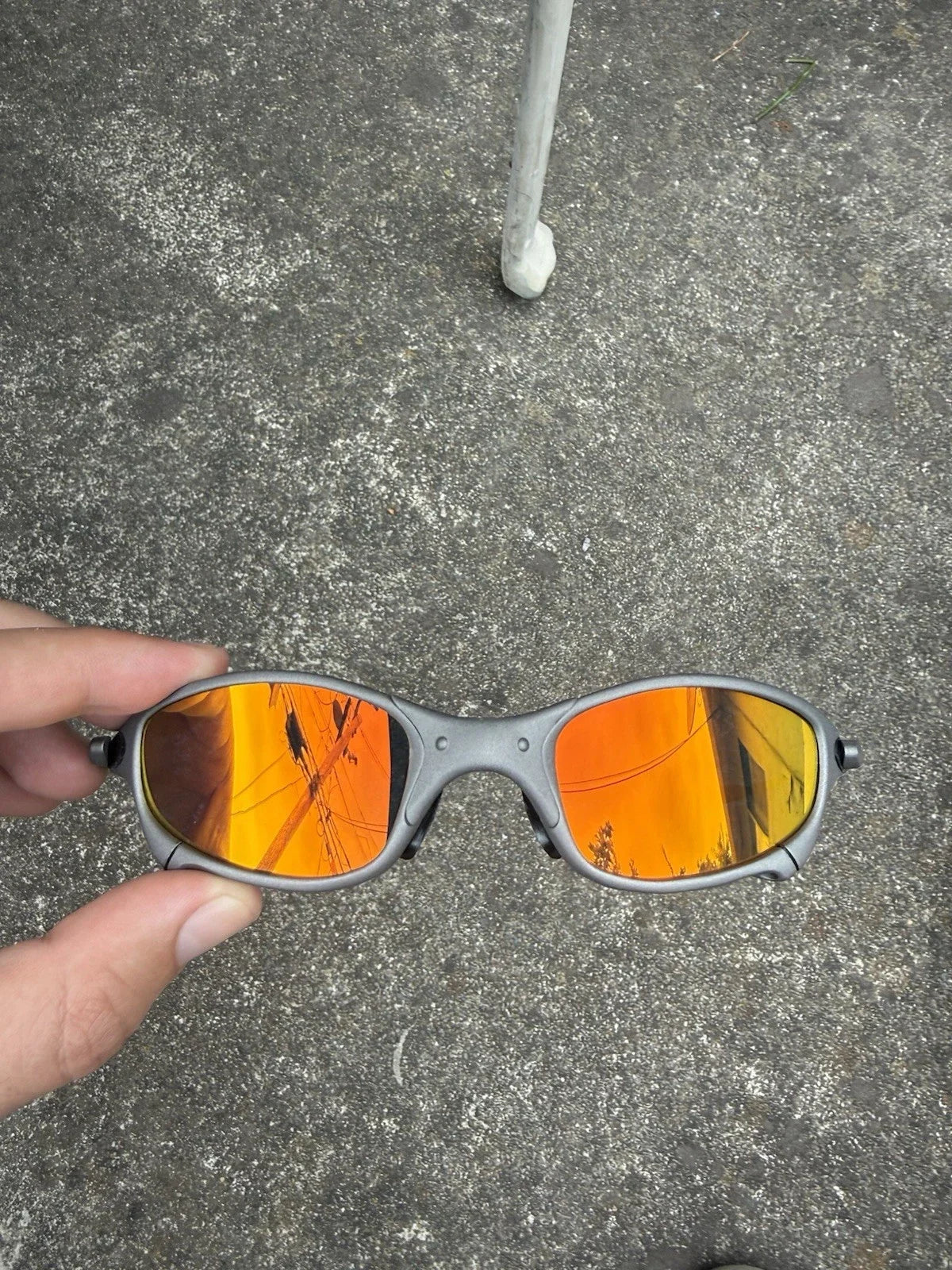 Juliet X-Metal Sunglasses, Sunset Orange Polarized lenses