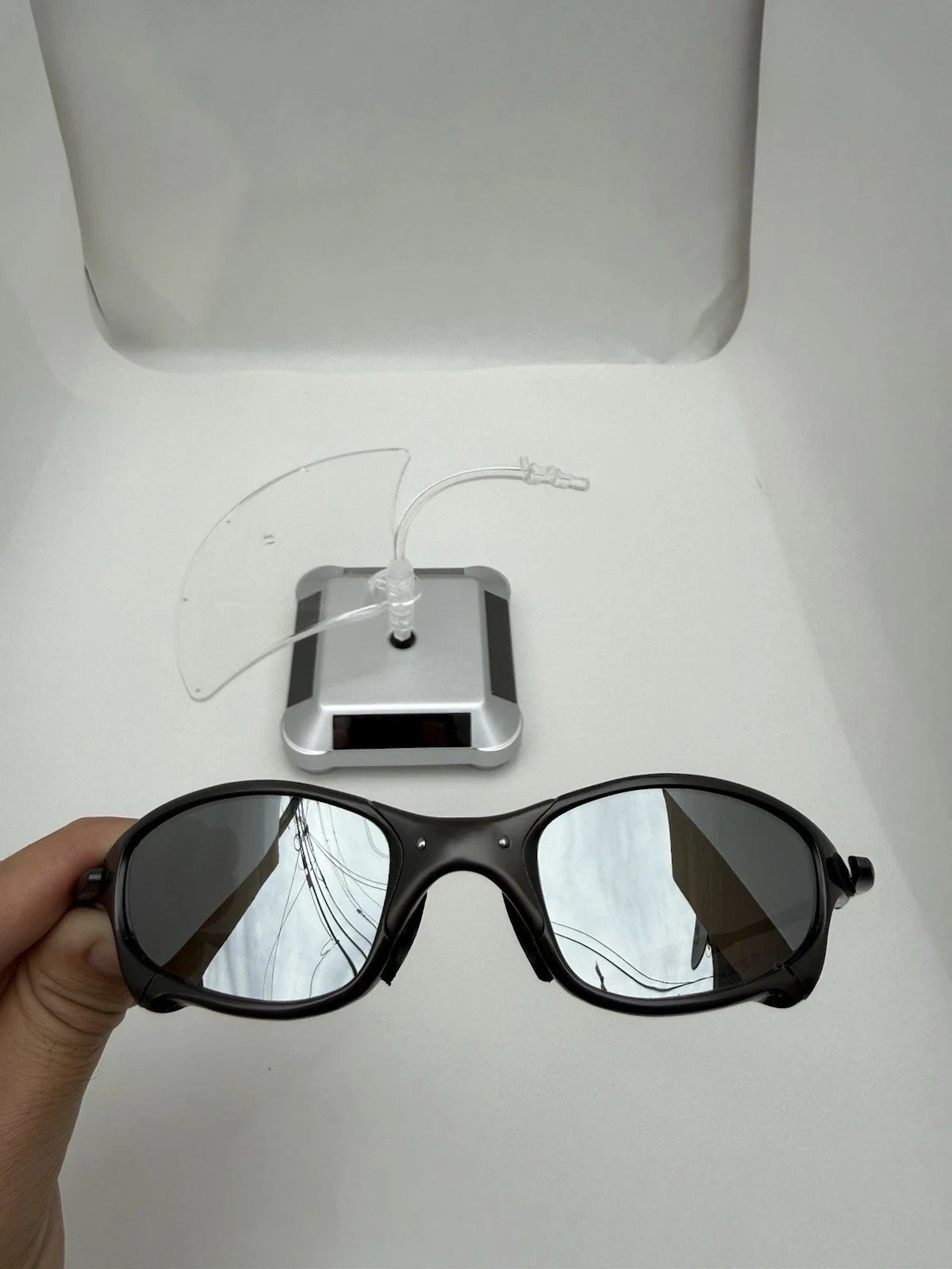 Juliet X-Metal Sunglasses, Mirror Black lenses