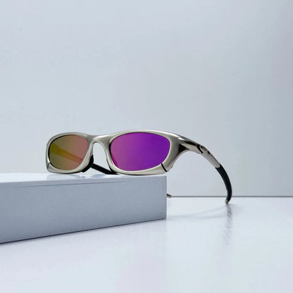 Mag 4, Purple Fade Polarized lenses, Silver frame